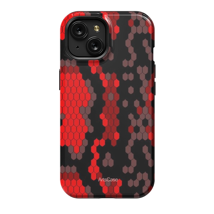 iPhone 15 StrongFit Wild Red Snake by ArtsCase