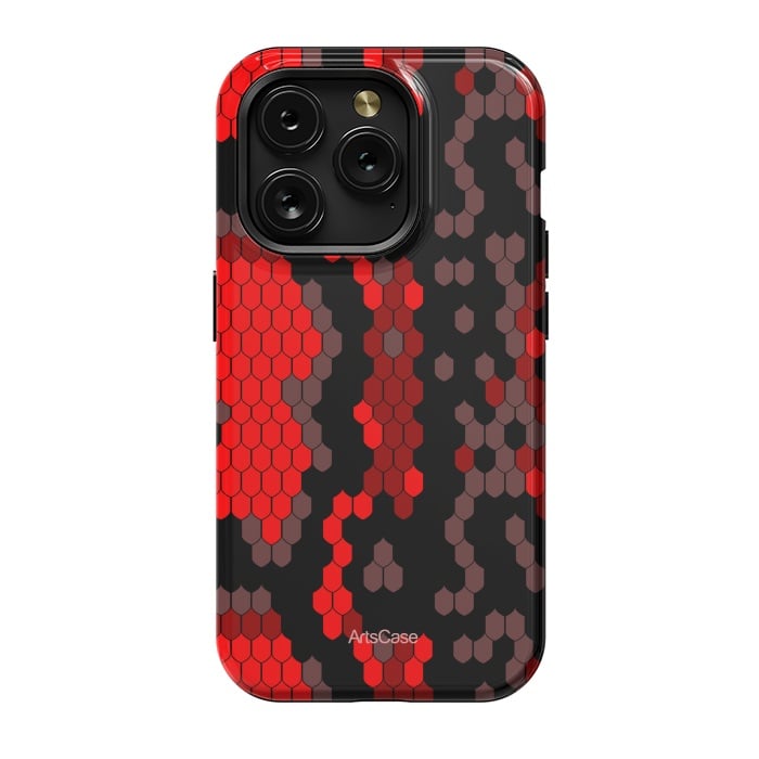 iPhone 15 Pro StrongFit Wild Red Snake by ArtsCase