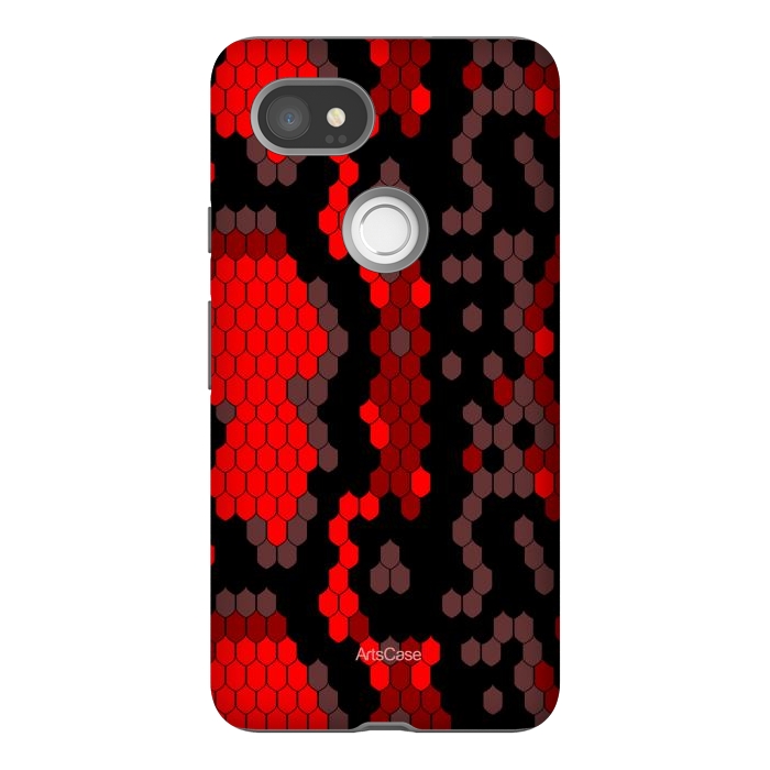 Pixel 2XL StrongFit Wild Red Snake by ArtsCase