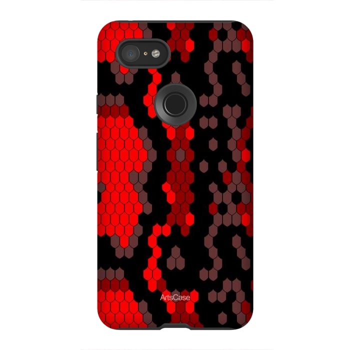 Pixel 3XL StrongFit Wild Red Snake by ArtsCase