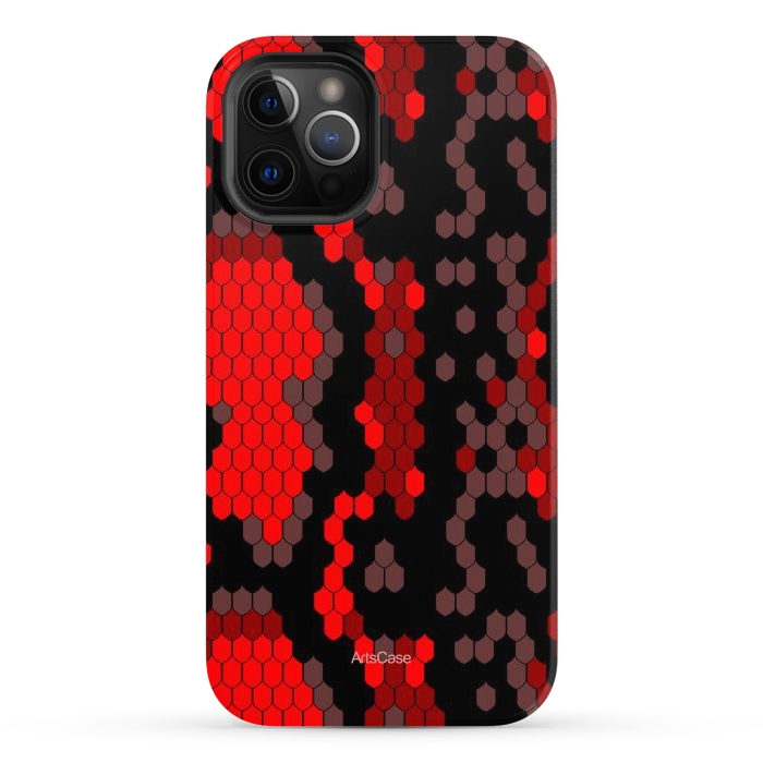 iPhone 12 Pro Max StrongFit Wild Red Snake by ArtsCase