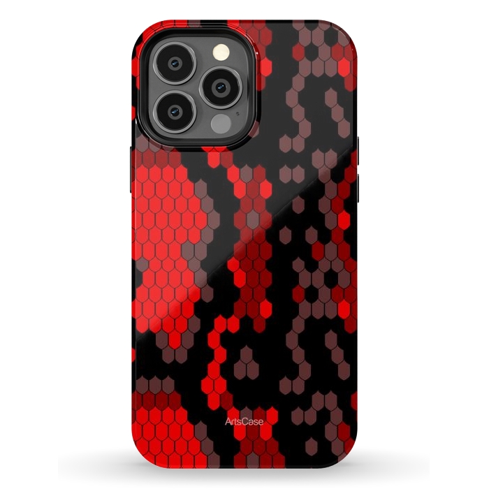 iPhone 13 Pro Max StrongFit Wild Red Snake by ArtsCase