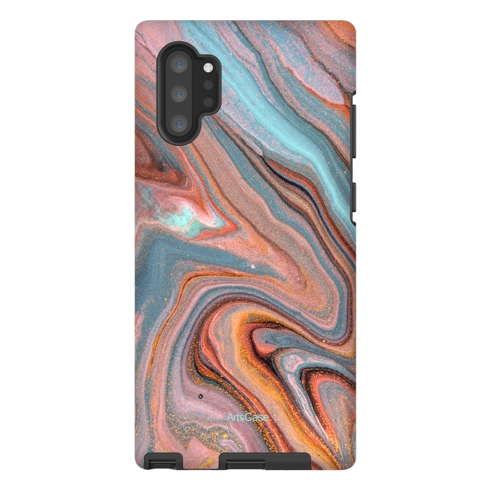 Galaxy Note 10 plus StrongFit Blue and Gold liquid by ArtsCase