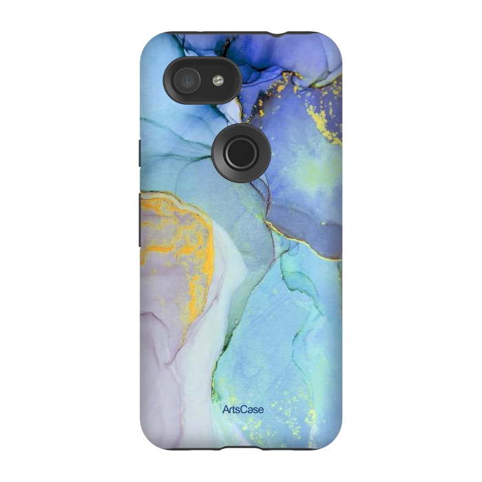 Pixel 3A StrongFit Ink Paint Abstract Marble by ArtsCase