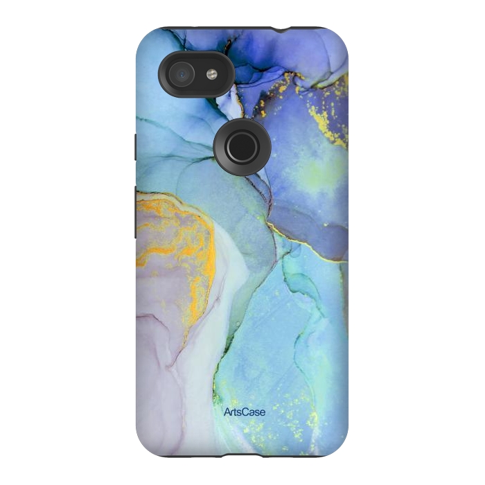 Pixel 3AXL StrongFit Ink Paint Abstract Marble by ArtsCase