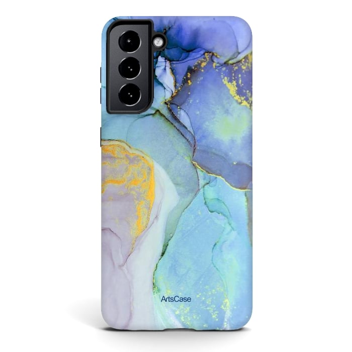 Galaxy S21 StrongFit Ink Paint Abstract Marble by ArtsCase