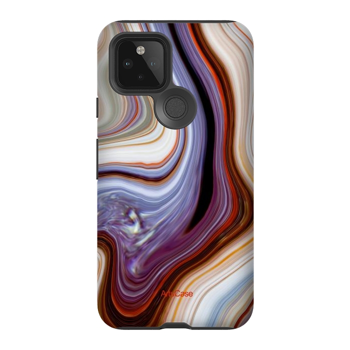 Pixel 5 StrongFit Brown Marble Pattern by ArtsCase
