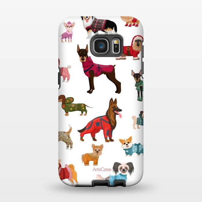 Galaxy S7 EDGE StrongFit Fashion Dogs by ArtsCase