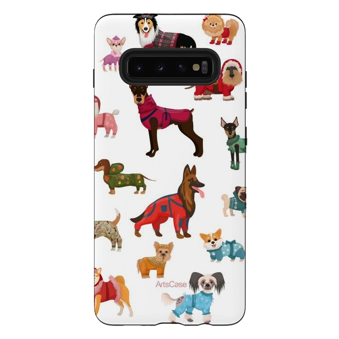 Galaxy S10 plus StrongFit Fashion Dogs by ArtsCase