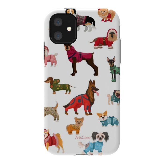 iPhone 11 StrongFit Fashion Dogs by ArtsCase