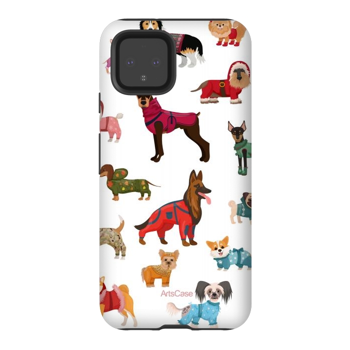 Pixel 4 StrongFit Fashion Dogs by ArtsCase