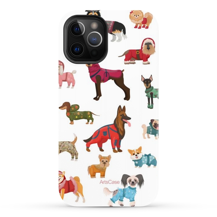 iPhone 12 Pro StrongFit Fashion Dogs by ArtsCase