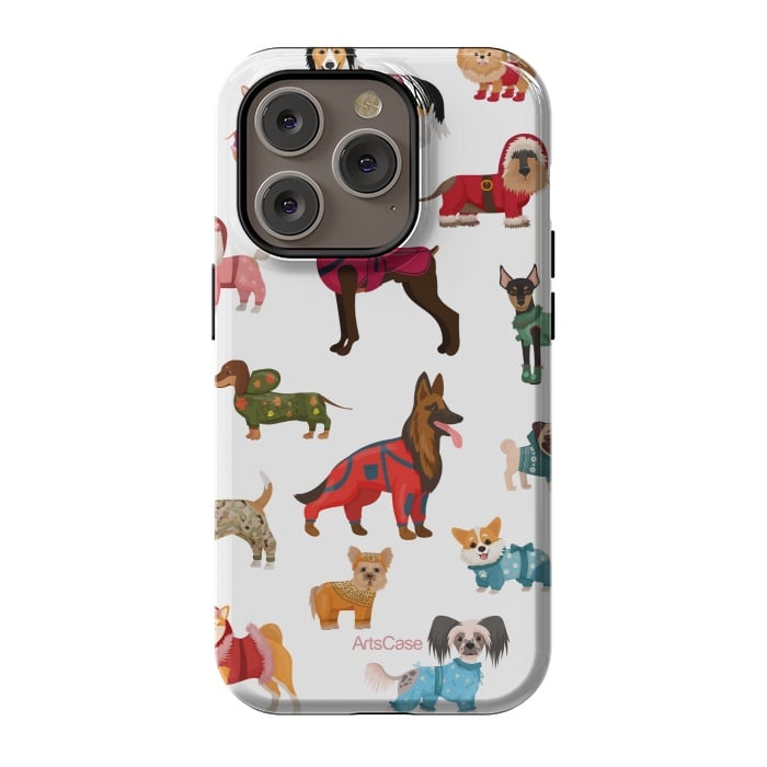 iPhone 14 Pro StrongFit Fashion Dogs by ArtsCase