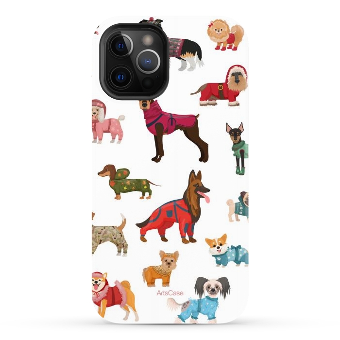 iPhone 12 Pro Max StrongFit Fashion Dogs by ArtsCase
