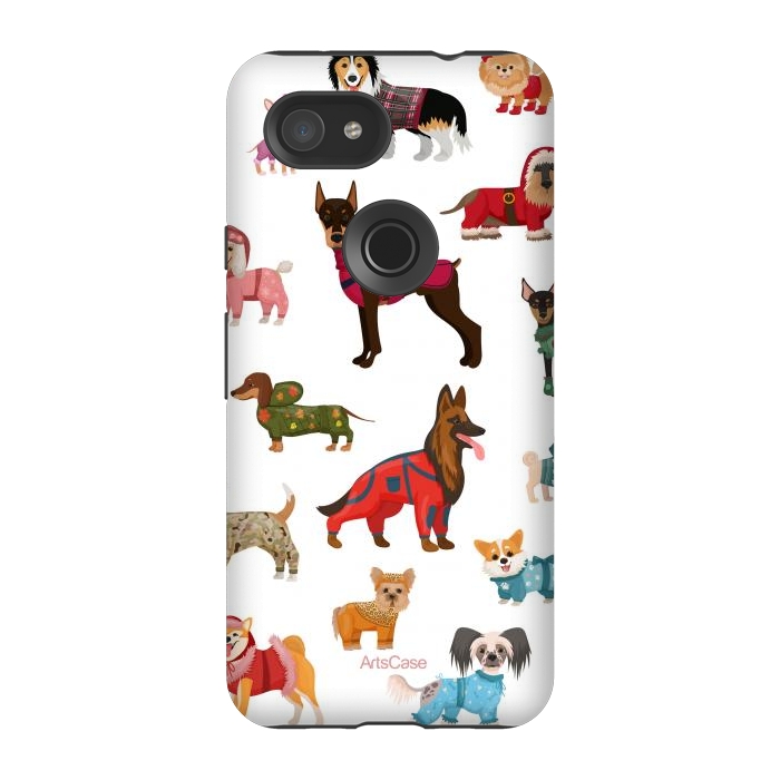Pixel 3A StrongFit Fashion Dogs by ArtsCase