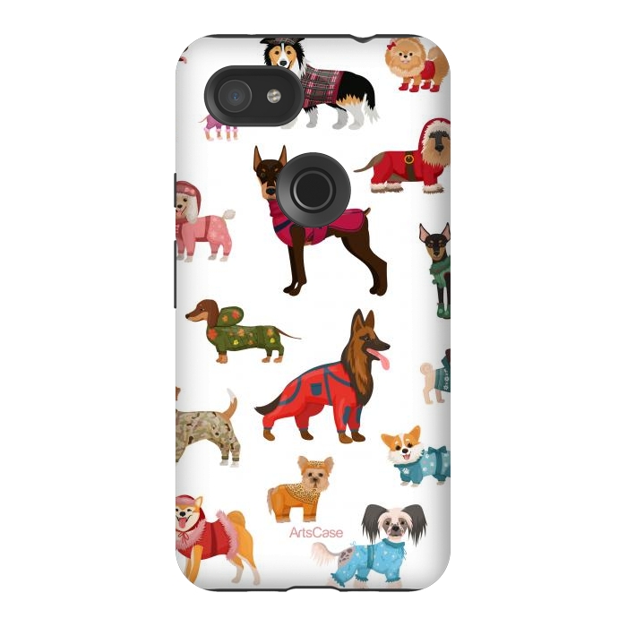 Pixel 3AXL StrongFit Fashion Dogs by ArtsCase