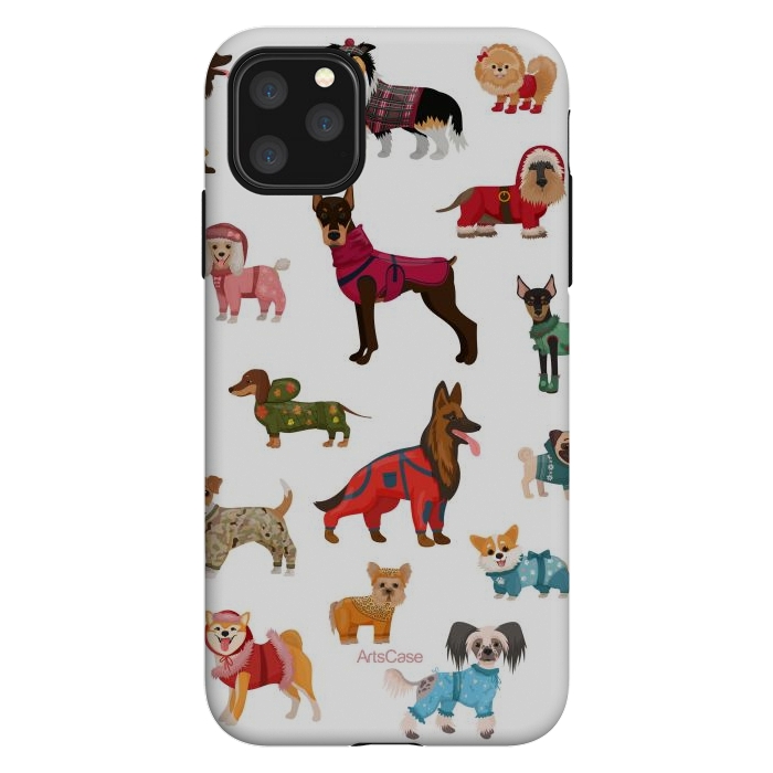 iPhone 11 Pro Max StrongFit Fashion Dogs by ArtsCase