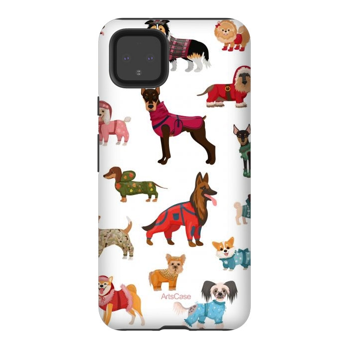 Pixel 4XL StrongFit Fashion Dogs by ArtsCase