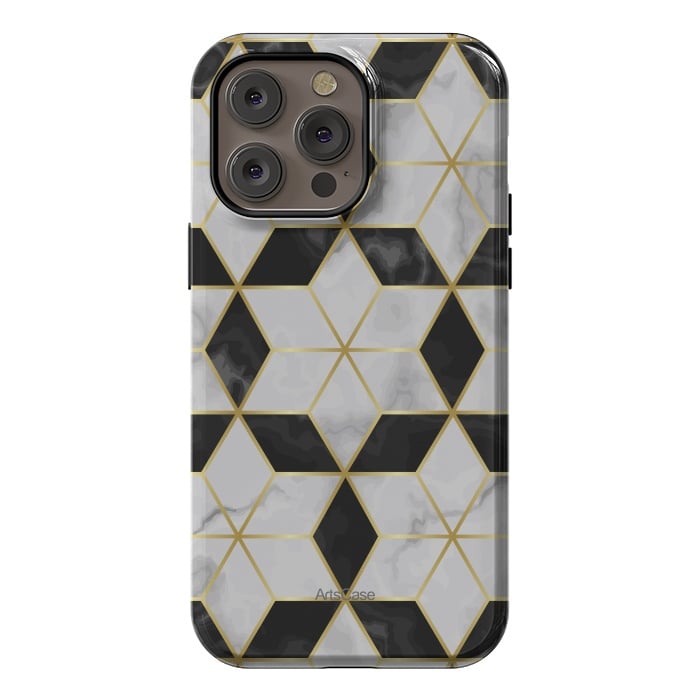 iPhone 14 Pro max StrongFit Luxury Geometry by ArtsCase