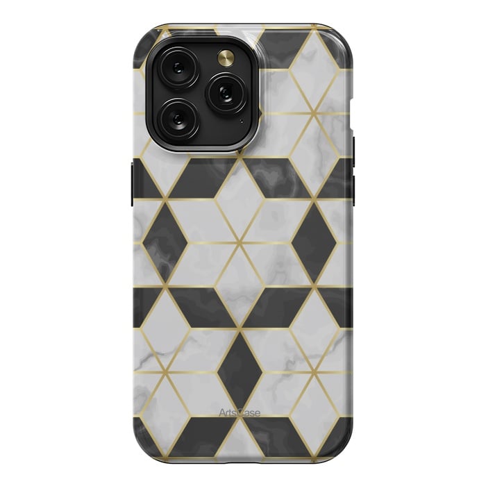 iPhone 15 Pro Max StrongFit Luxury Geometry by ArtsCase
