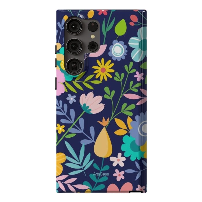 LV Ink Flowers Samsung Galaxy S23 Ultra Clear Case