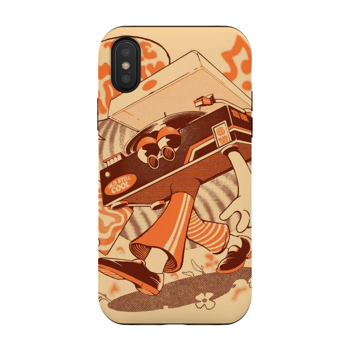 iPhone Xs / X StrongFit Feel the Groovy by Ilustrata