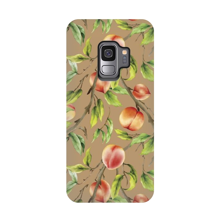 Galaxy S9 StrongFit Peaches on the tree by Bledi