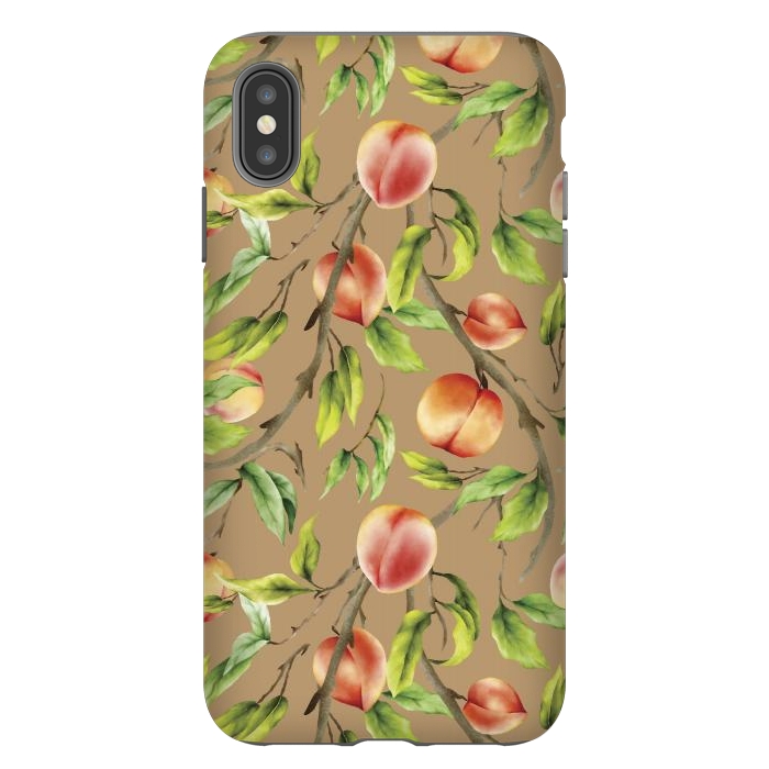 iPhone Xs Max StrongFit Peaches on the tree by Bledi