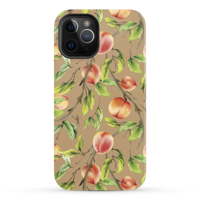 iPhone 12 Pro StrongFit Peaches on the tree by Bledi