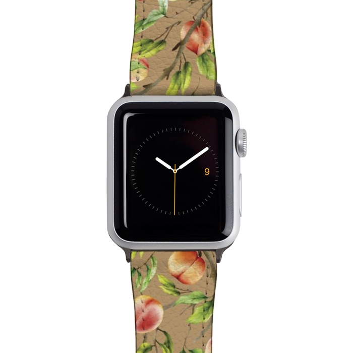 Watch 42mm / 44mm Strap PU leather Peaches on the tree by Bledi