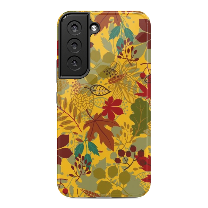 Galaxy S22 StrongFit Leaves In Earth Tones Fall by ArtsCase