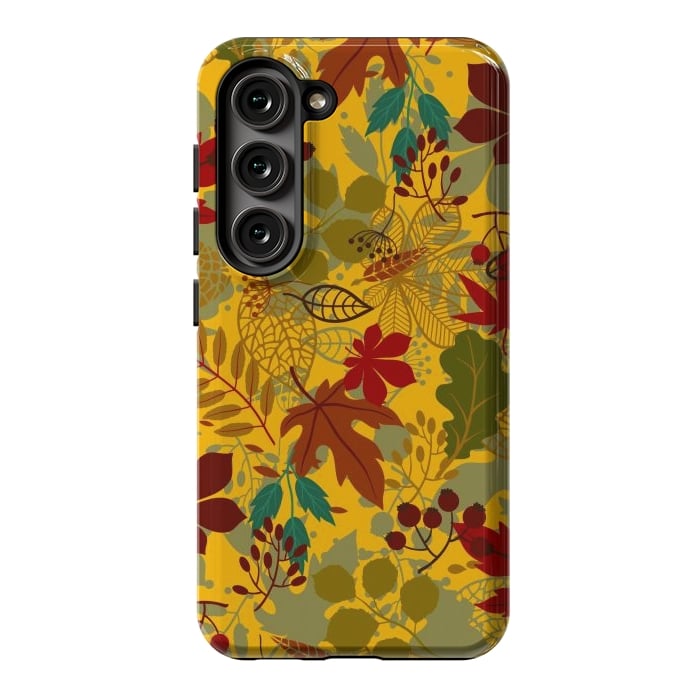 Galaxy S23 StrongFit Leaves In Earth Tones Fall by ArtsCase
