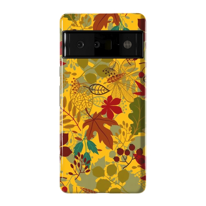 Pixel 6 Pro StrongFit Leaves In Earth Tones Fall by ArtsCase