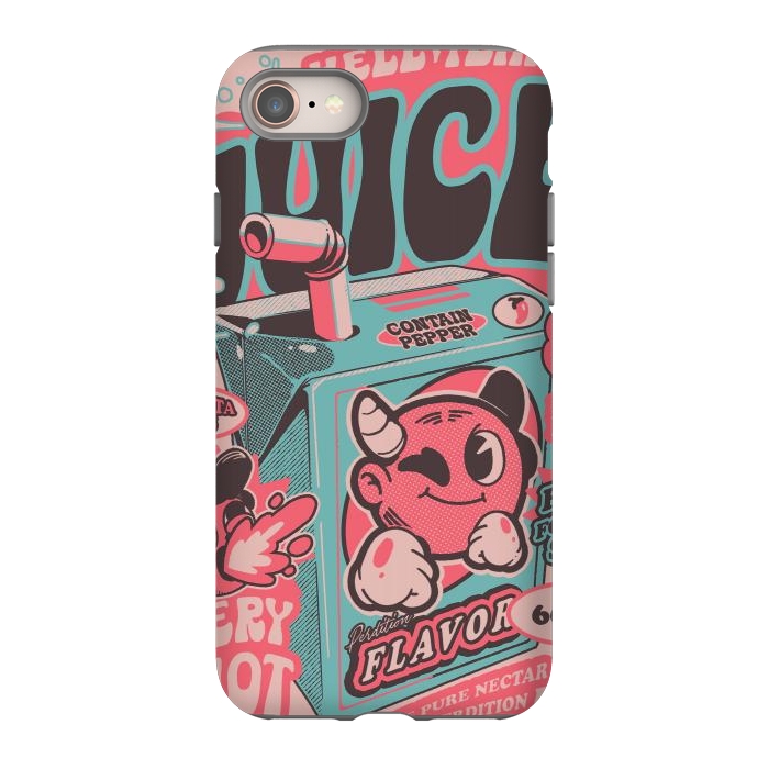 iPhone 8 StrongFit Pink - Hell Yeah Juice  by Ilustrata