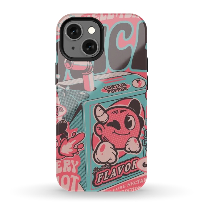 iPhone 12 mini StrongFit Pink - Hell Yeah Juice  by Ilustrata