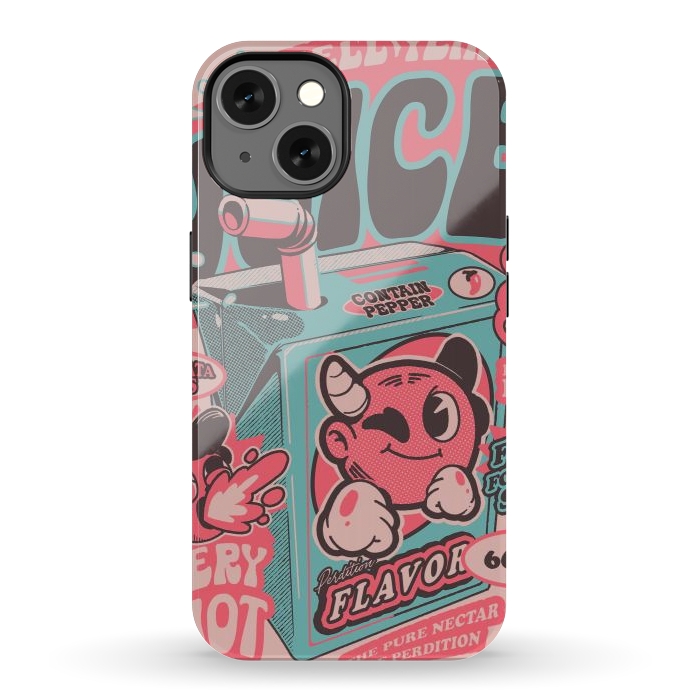 iPhone 13 StrongFit Pink - Hell Yeah Juice  by Ilustrata