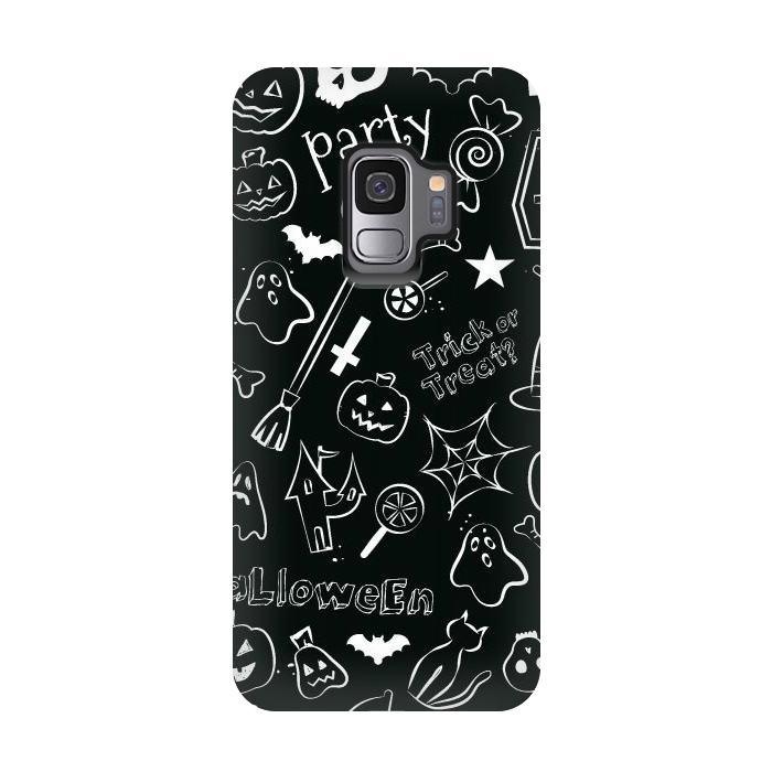 Galaxy S9 StrongFit Halloween Pattern by Bledi