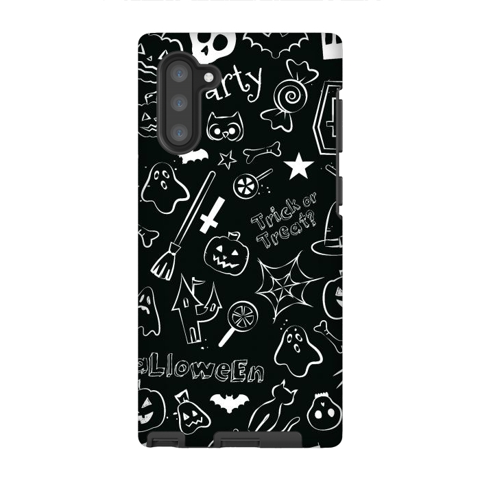 Galaxy Note 10 StrongFit Halloween Pattern by Bledi
