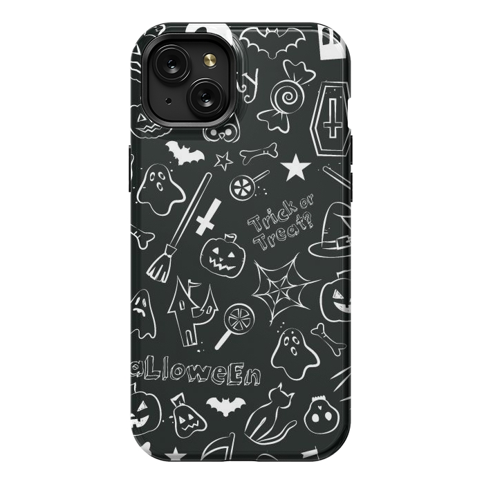 iPhone 15 Plus StrongFit Halloween Pattern by Bledi