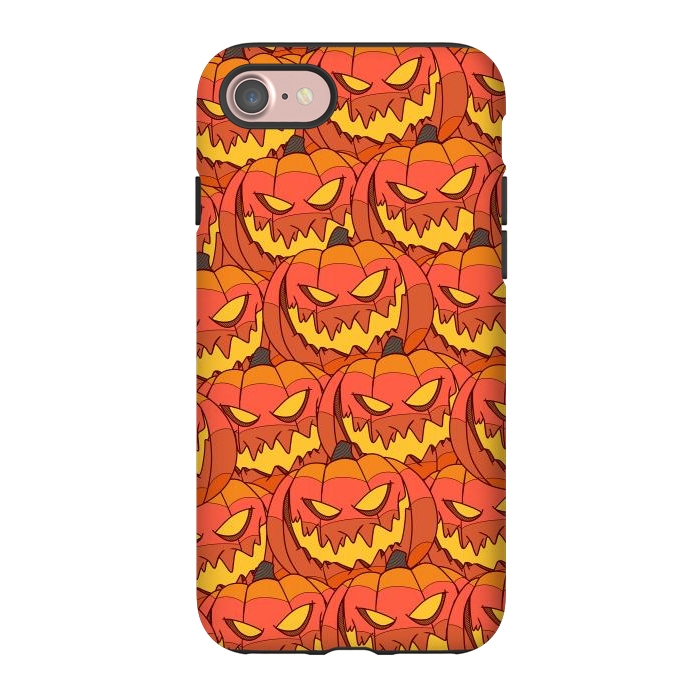 iPhone 7 StrongFit Halloween pumpkin carvings by Steve Wade (Swade)