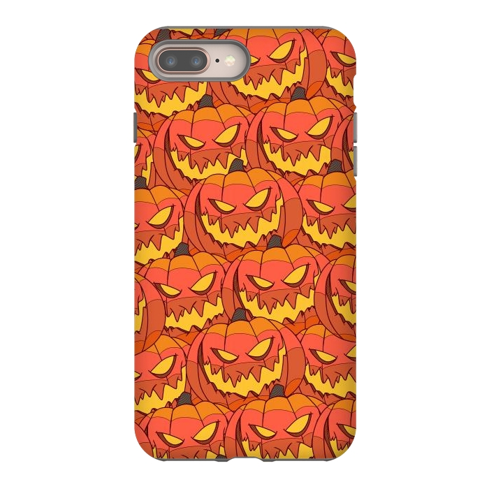 iPhone 8 plus StrongFit Halloween pumpkin carvings by Steve Wade (Swade)