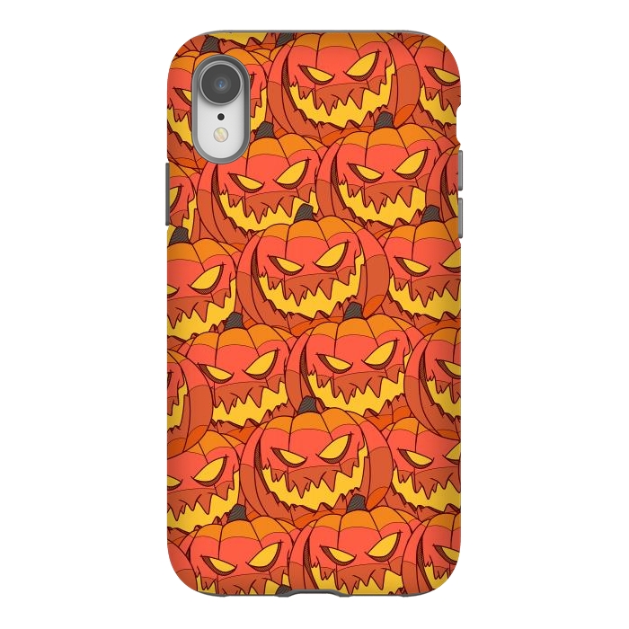 iPhone Xr StrongFit Halloween pumpkin carvings by Steve Wade (Swade)