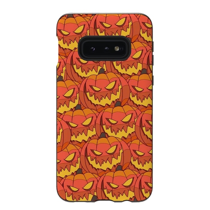 Galaxy S10e StrongFit Halloween pumpkin carvings by Steve Wade (Swade)