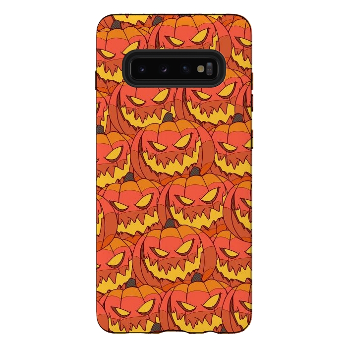 Galaxy S10 plus StrongFit Halloween pumpkin carvings by Steve Wade (Swade)