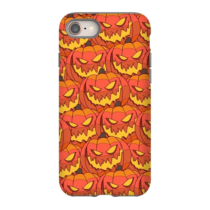 iPhone SE StrongFit Halloween pumpkin carvings by Steve Wade (Swade)