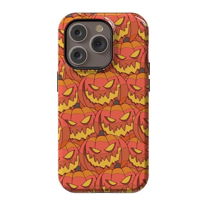 iPhone 14 Pro StrongFit Halloween pumpkin carvings by Steve Wade (Swade)