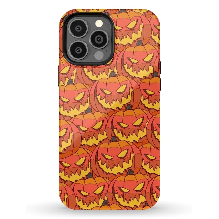 iPhone 13 Pro Max StrongFit Halloween pumpkin carvings by Steve Wade (Swade)