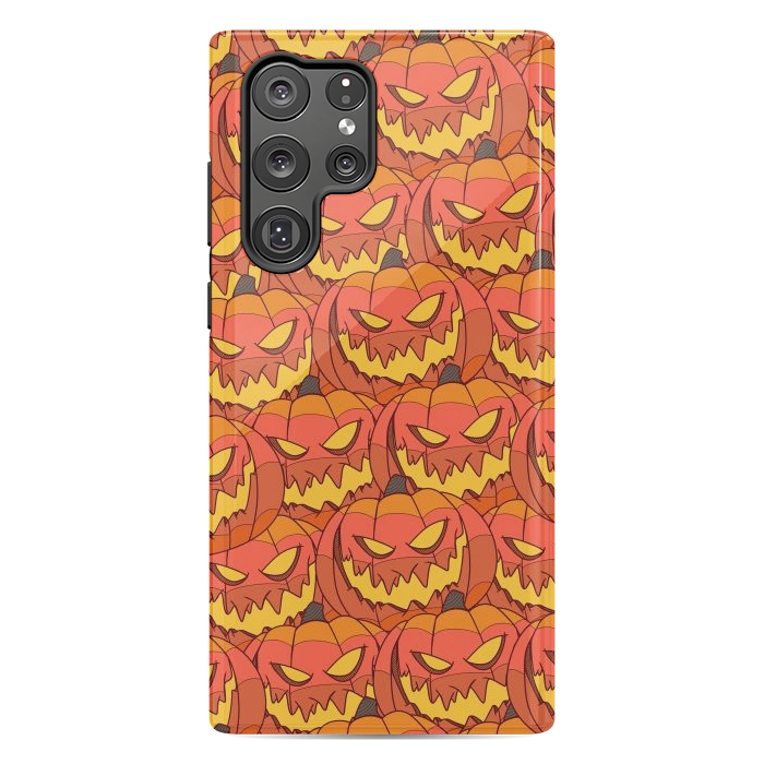 Galaxy S22 Ultra StrongFit Halloween pumpkin carvings by Steve Wade (Swade)