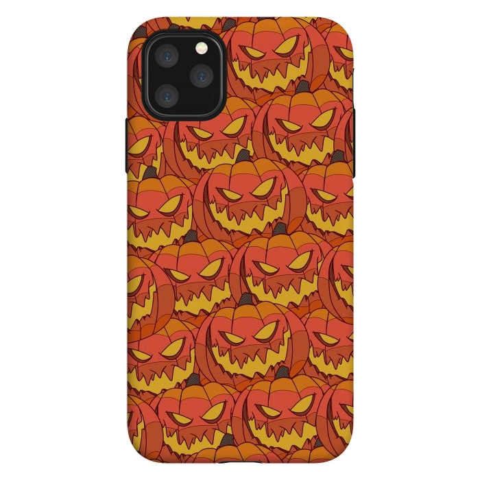 iPhone 11 Pro Max StrongFit Halloween pumpkin carvings by Steve Wade (Swade)