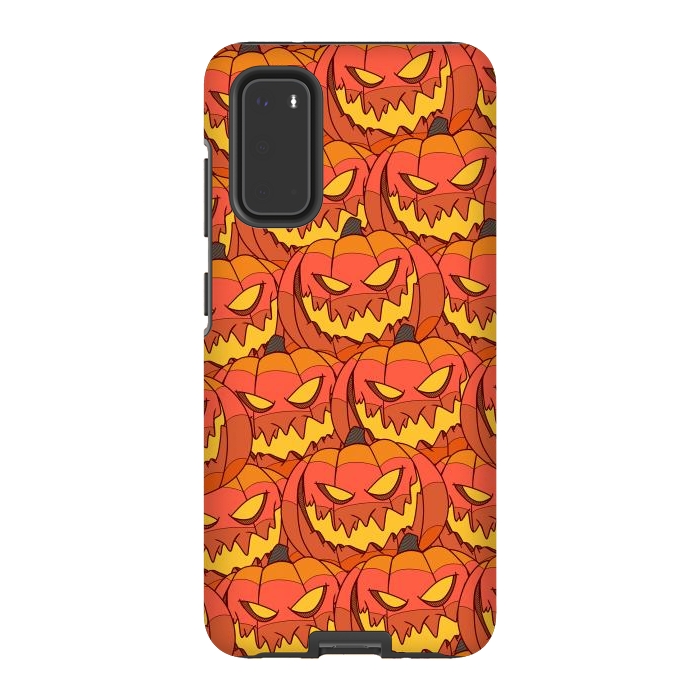Galaxy S20 StrongFit Halloween pumpkin carvings by Steve Wade (Swade)